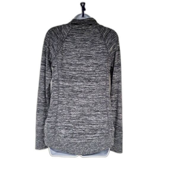 Athleta Heather Grey Space Dye Techie Cowl Neck Sweatshirt Size XXS - Picture 4 of 7